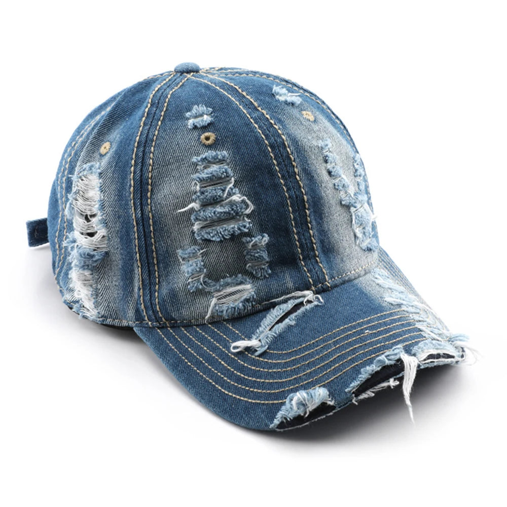 Vintage Washed Denim Baseball Cap | FBA Vibes