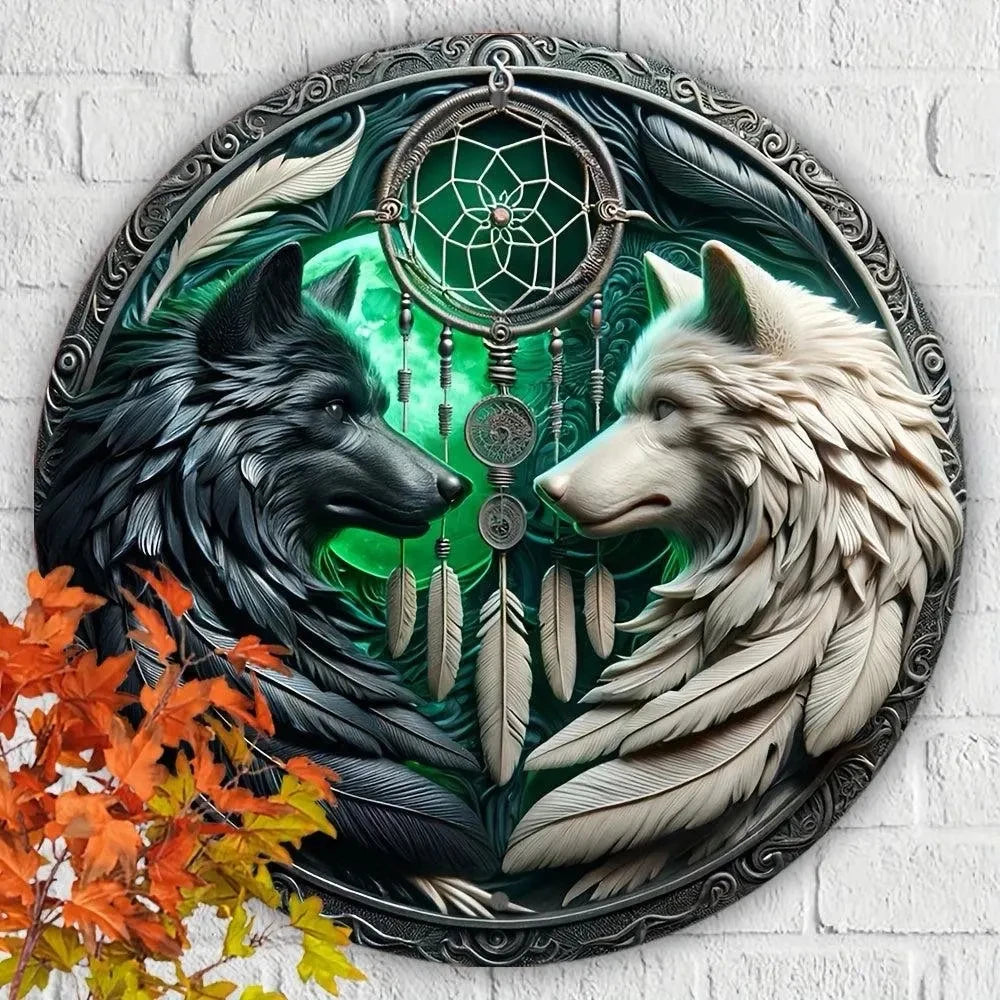 Round Aluminum Wall Art | 3D Metal Sculpture for Living Room, Hallway & Entryway Decor