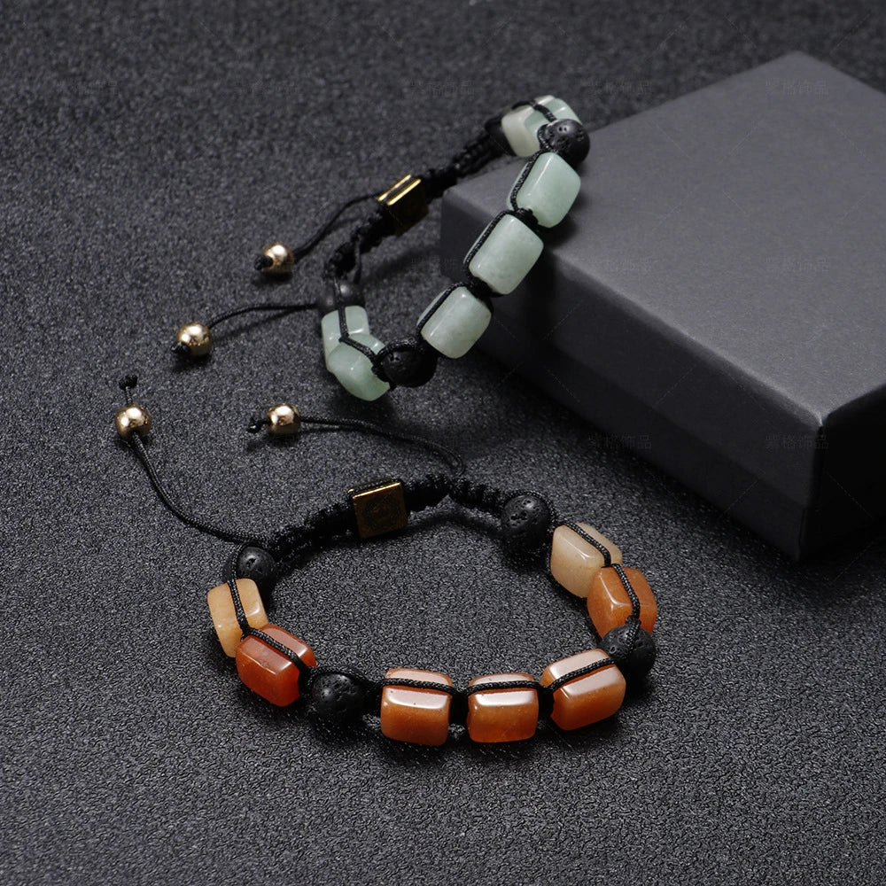 FBA Natural Stone Agate Crystal Healing Bracelet | Meditation Jewelry