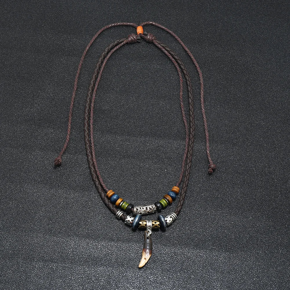 FBA Tibetan Ethnic Mala Beads Necklace | Boho Statement Jewelry