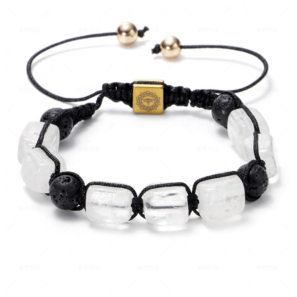 FBA Natural Stone Agate Crystal Healing Bracelet | Meditation Jewelry