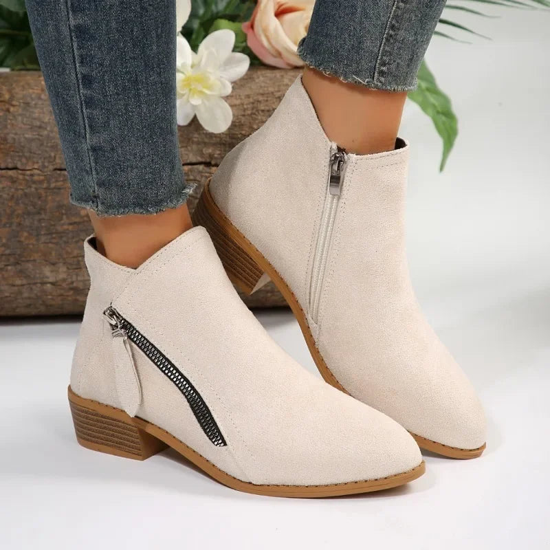 Women's Pointed Toe Ankle Boot with Height-Increasing Heel | FBA Vibes