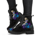 Women's British Punk Skull Print High-Top Ankle Boot