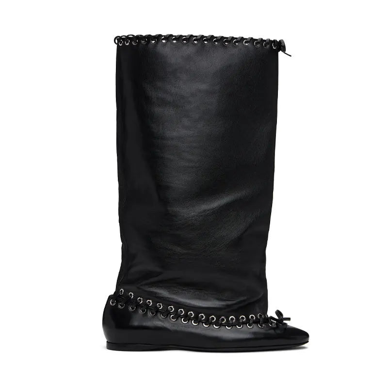 Women's Rhinestone Butterfly Pointed Toe Slip-On Mid-Calf Boot | FBA Vibes