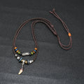 FBA Tibetan Ethnic Mala Beads Necklace | Boho Statement Jewelry