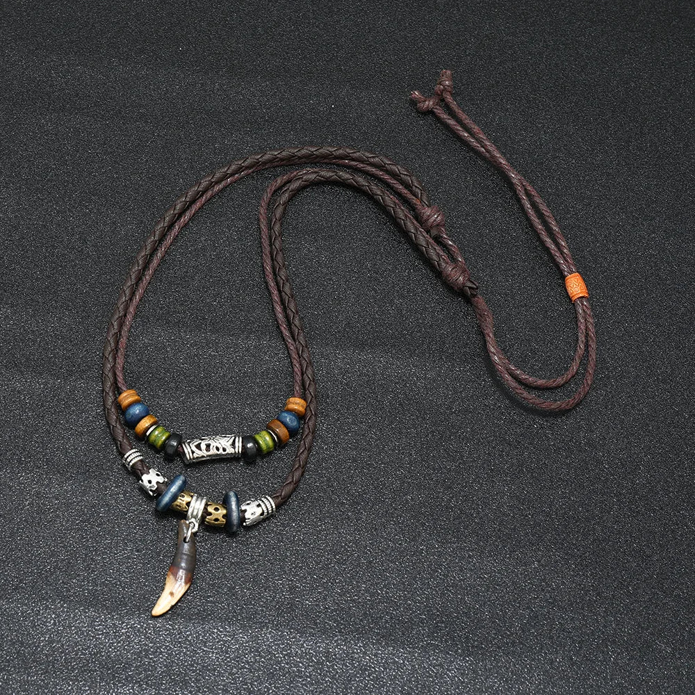 FBA Tibetan Ethnic Mala Beads Necklace | Boho Statement Jewelry