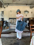 Retro Fashion Tote Bag for Women – Large Capacity Shoulder & Shopping Bag