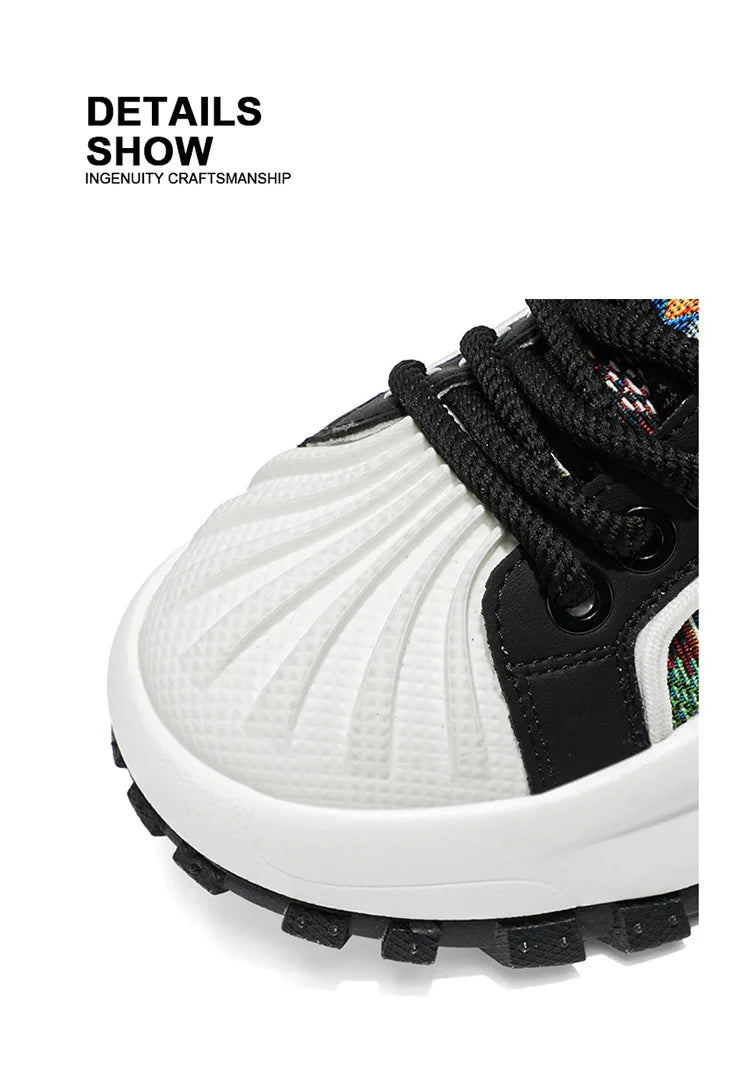 FBA Men's Low Top Thick Soled Platform Sneakers | Casual Sports Shoes