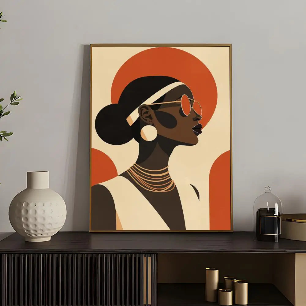 African Women Abstract Art Poster | HD Waterproof Self-Adhesive Wall Decor for Any Space