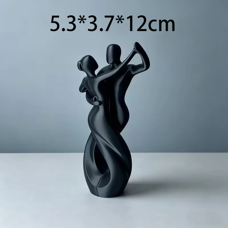 3D Printed Waltz Dancing Sculpture | Abstract Minimalist Human Figurine for Desktop & Home Decor