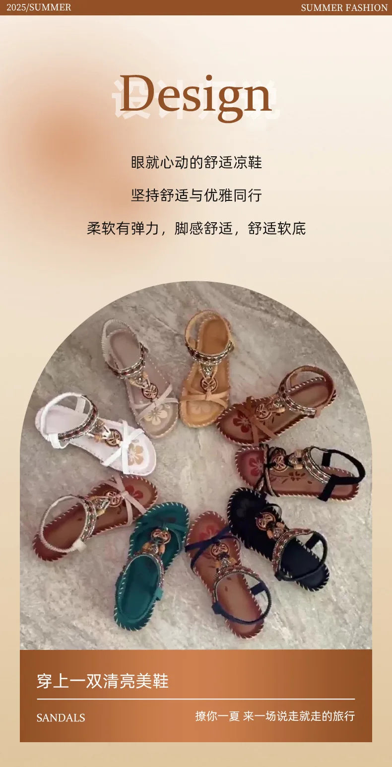 FBA Women's Plus Size Rhinestone Platform Sandals | Summer Fashion Shoes