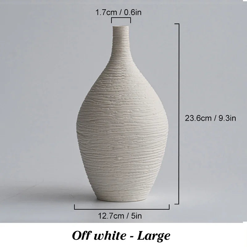 Nordic Ceramic Flower Vase | Minimalist Home & Office Decor