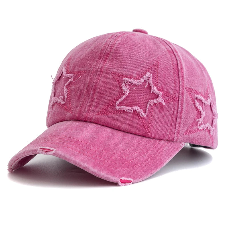 Women's Five Pointed Star Washed Baseball Cap | FBA Vibes