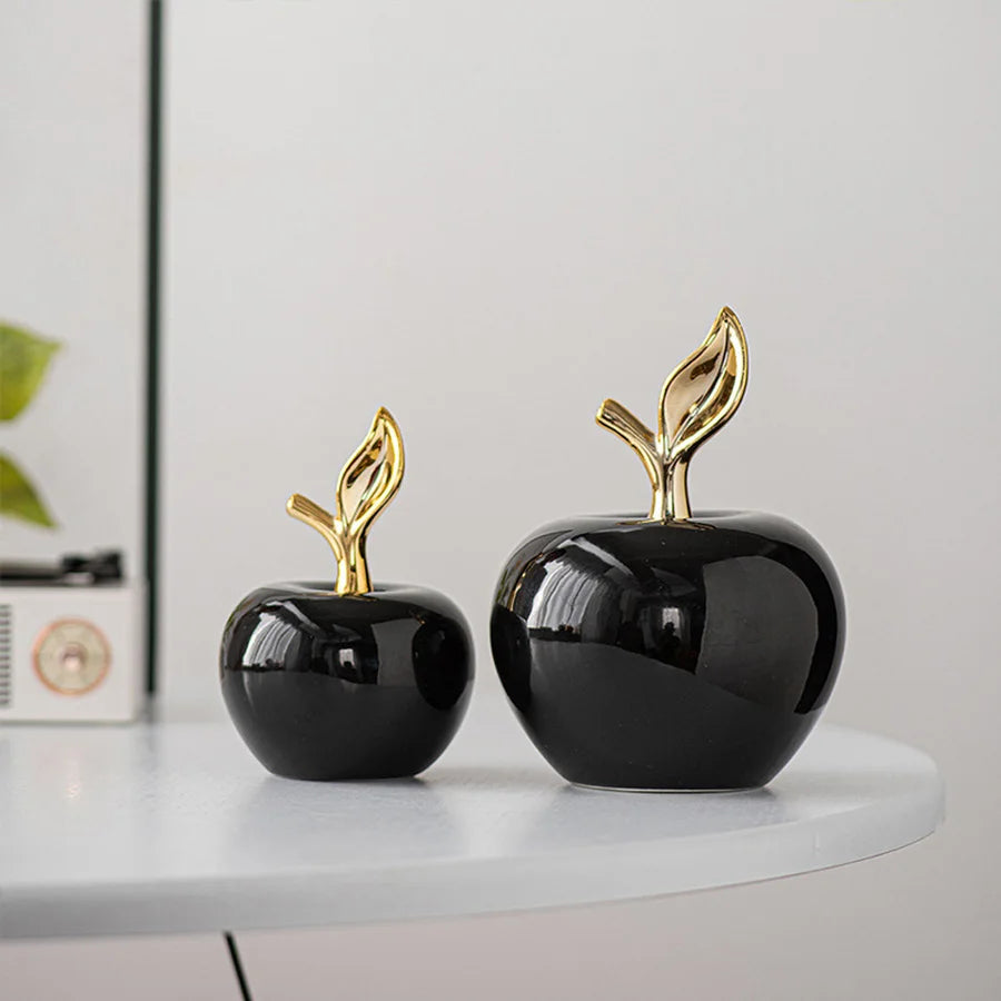 European Style Ceramic Fruit Ornament | Cute Desk Sculpture for Home & Office Decor