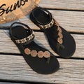 FBA Women's Bohemian Toe Loop Beach Sandals | Stylish Flat Shoes