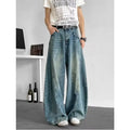 Men's Baggy Wide-Leg Jeans – Unisex Hip Hop Streetwear Loose Fit Oversized Urban Dance Denim | Blue | S–3XL | FBA Vibes