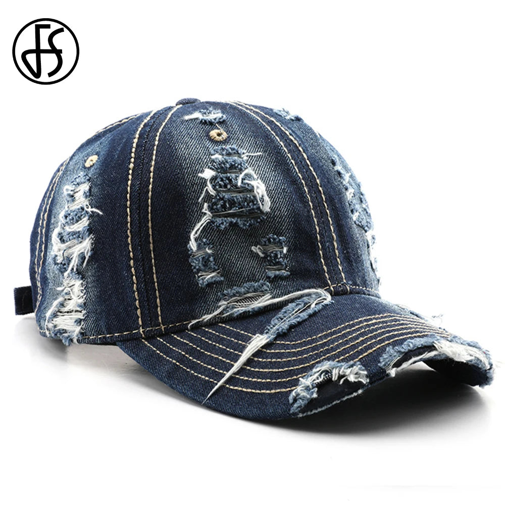 Vintage Washed Denim Baseball Cap | FBA Vibes