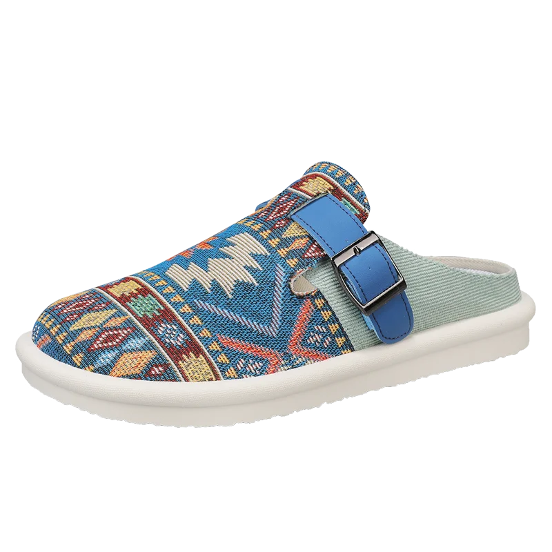 FBA Men's Canvas Half Slipper Party Sandals | Anti-Slip Casual Shoes