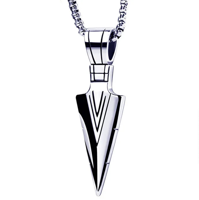 FBA Vintage Spearhead Arrow Pendant Necklace | Hip Hop Punk Jewelry
