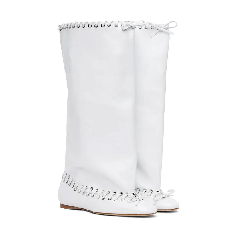 Women's Rhinestone Butterfly Pointed Toe Slip-On Mid-Calf Boot | FBA Vibes