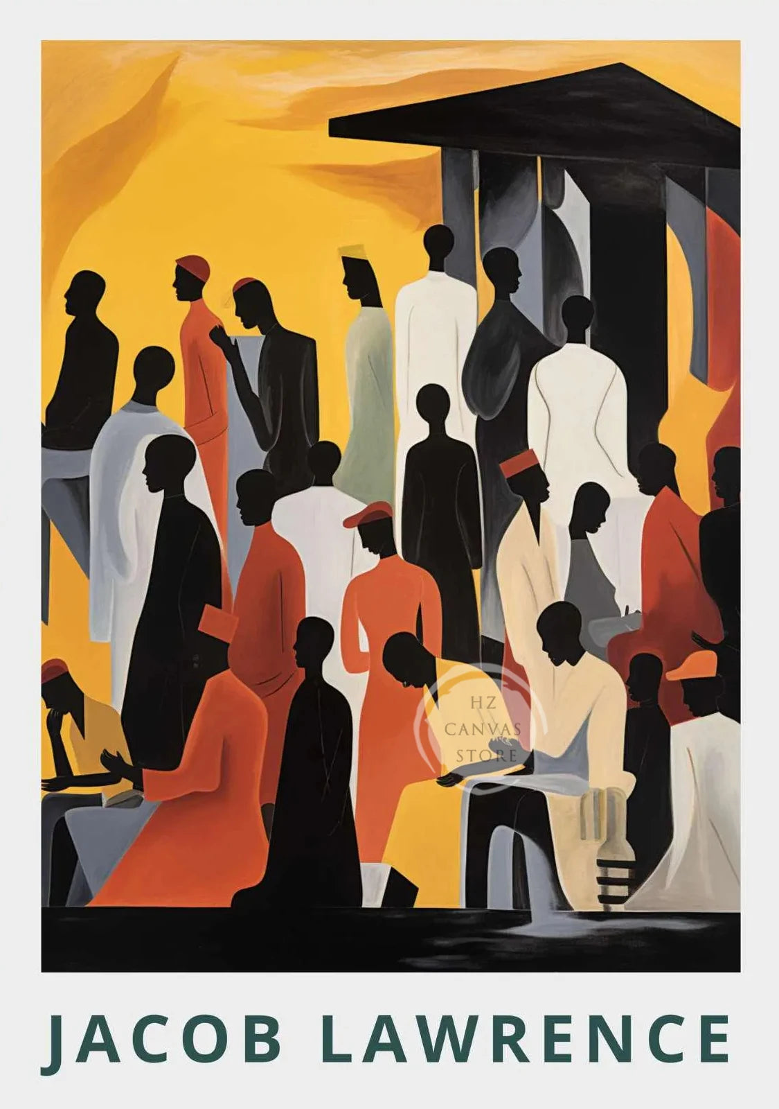 Jacob Lawrence "The Ball" Art Poster | Harlem Renaissance African American Wall Art Print