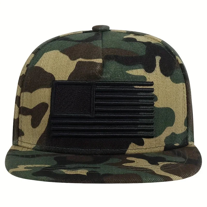 FBA USA Flag Camo Snapback Baseball Cap | Men's Trucker Hat