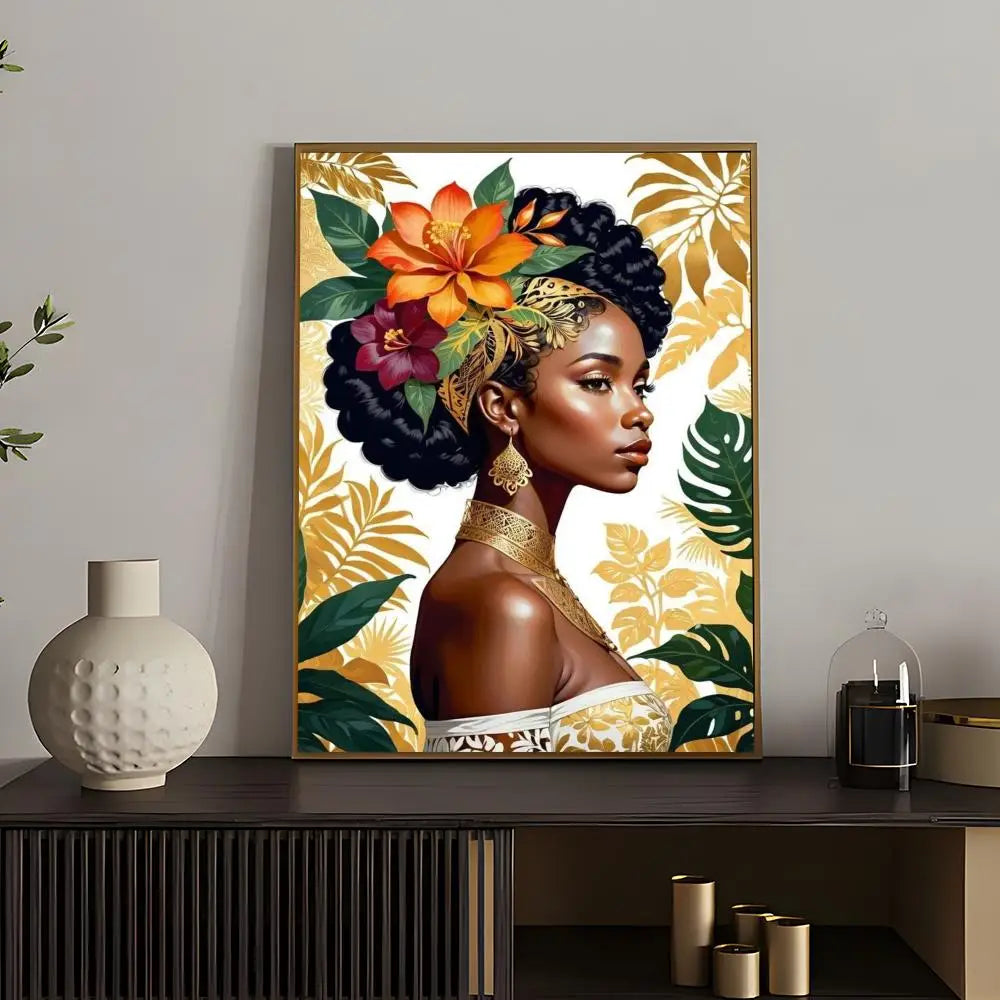 African Women Abstract Art Poster | HD Waterproof Self-Adhesive Wall Decor for Any Space