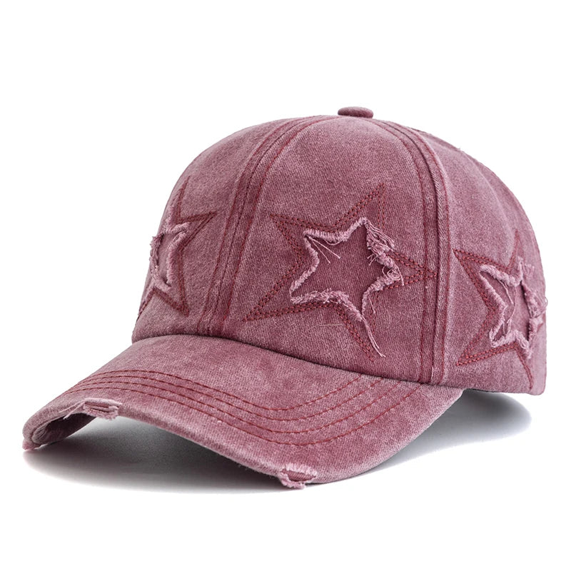 Women's Five Pointed Star Washed Baseball Cap | FBA Vibes