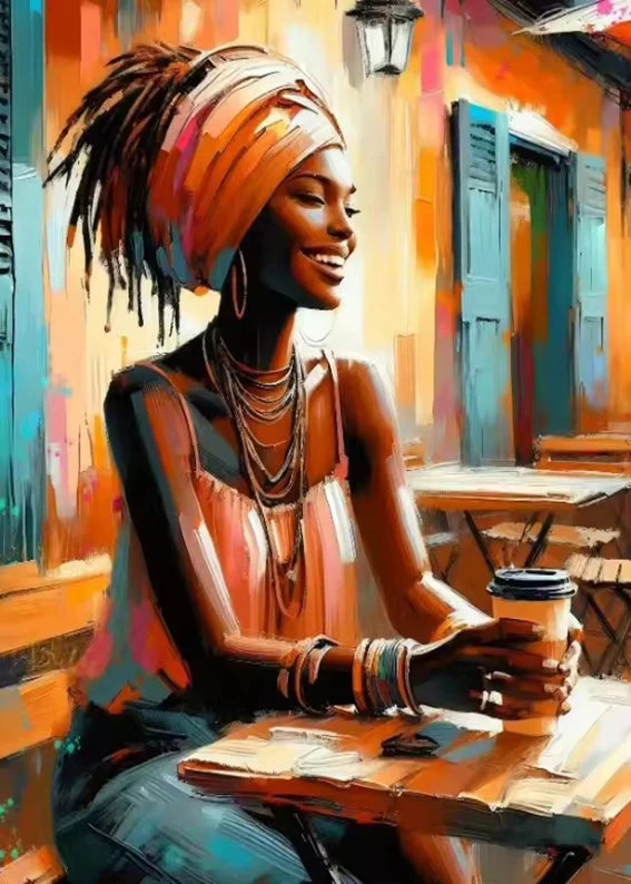 Black Woman Fashion Art Canvas Print | Colorful Pop Wall Decor | FBA Vibes