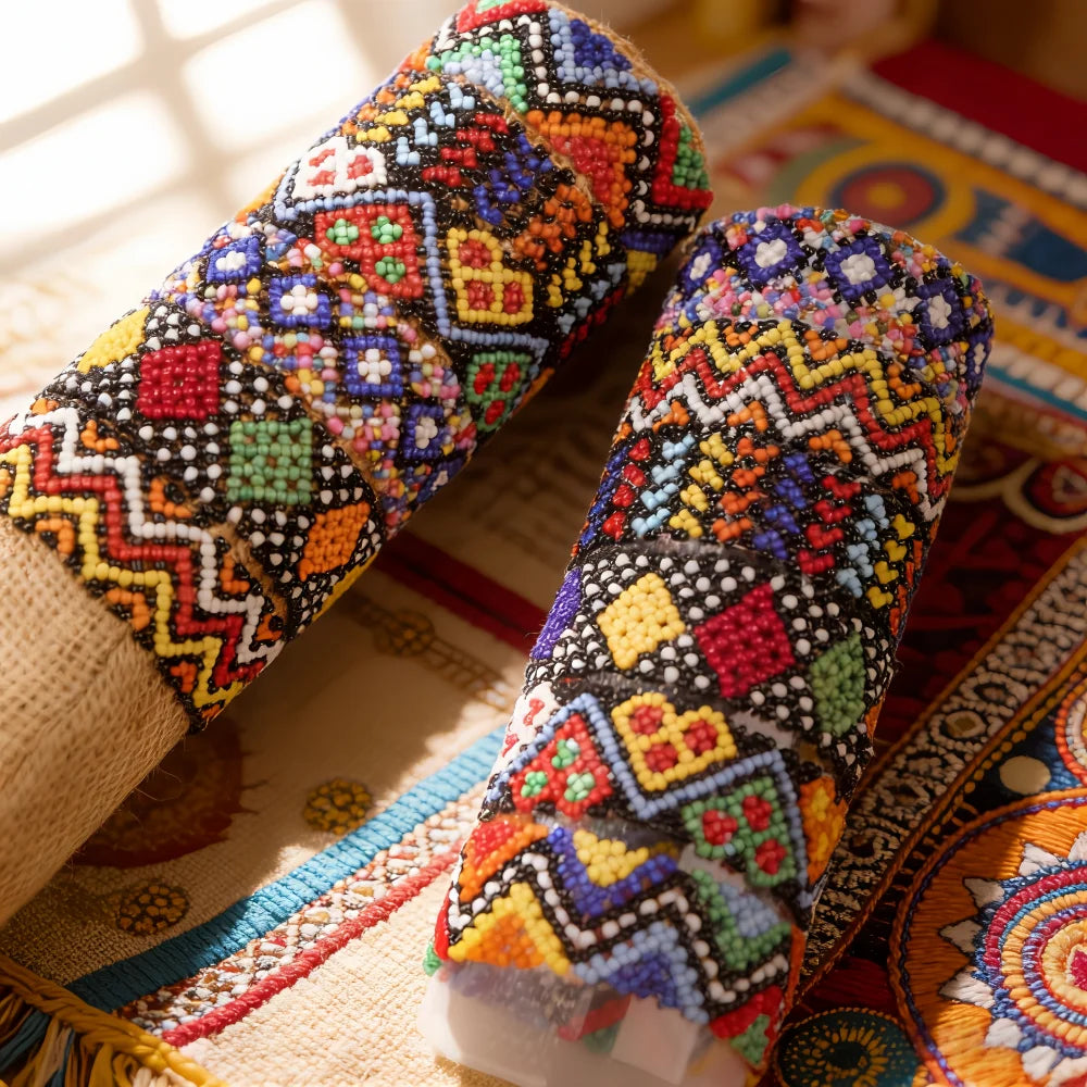 FBA Bohemian Multicolor Elastic Beaded Bracelet Set | Charm Jewelry
