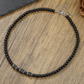 FBA Frosted Stone Bead Adjustable Necklace for Men | Minimalist Jewelry