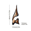 Abstract Wooden Streamlined Statue | Minimalist Sculpture for Bookshelf & Home Decor