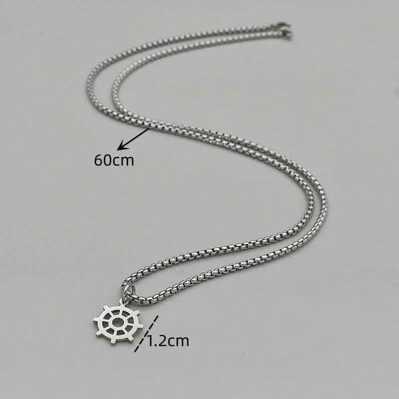 FBA Stainless Steel Feather Hip Hop Pendant Necklace | Men's Chain Jewelry