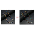 FBA Men's Wood Bead Natural Stone Necklace | Retro Summer Jewelry