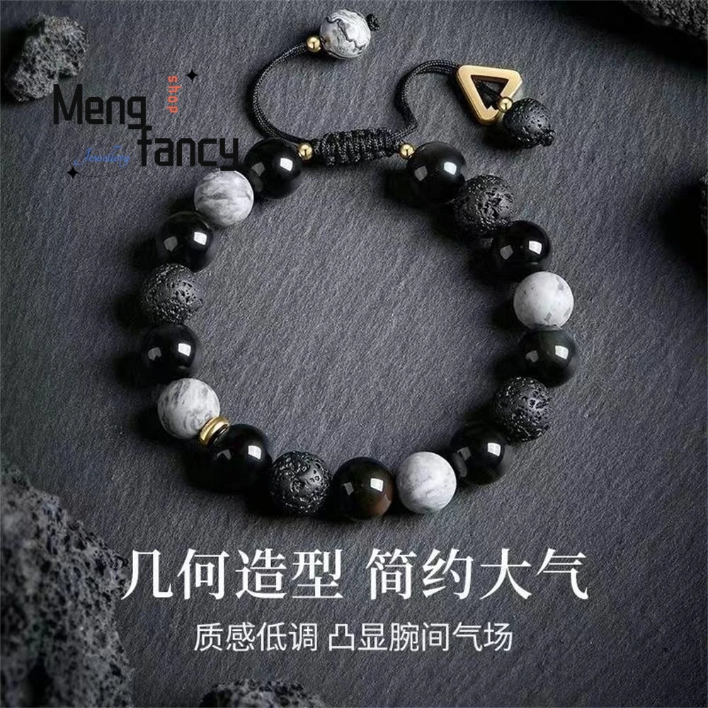 FBA Men's Lava Stone Boho Beaded Bracelet | Celestial Luxury Jewelry