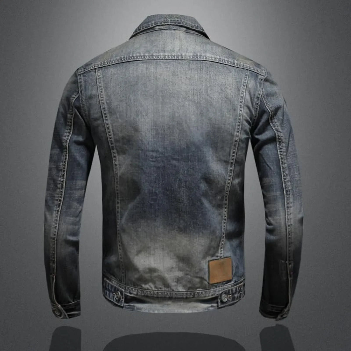 Men's Vintage Slim Fit Denim Jacket – Hip Hop Varsity Style | Blue | M–4XL | FBA Vibes