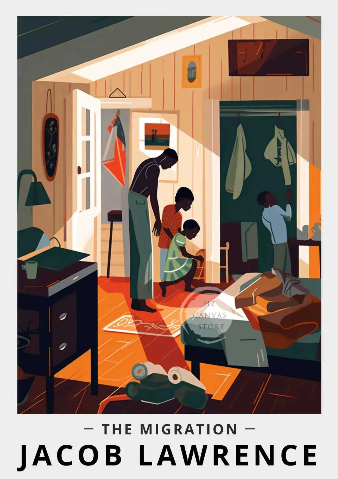 Jacob Lawrence "The Ball" Art Poster | Harlem Renaissance African American Wall Art Print