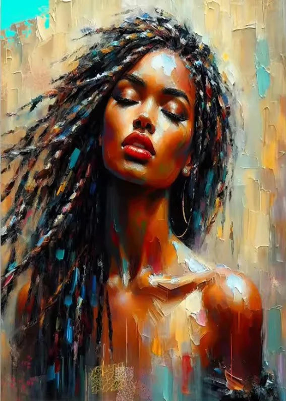 Black Woman Fashion Art Canvas Print | Colorful Pop Wall Decor | FBA Vibes
