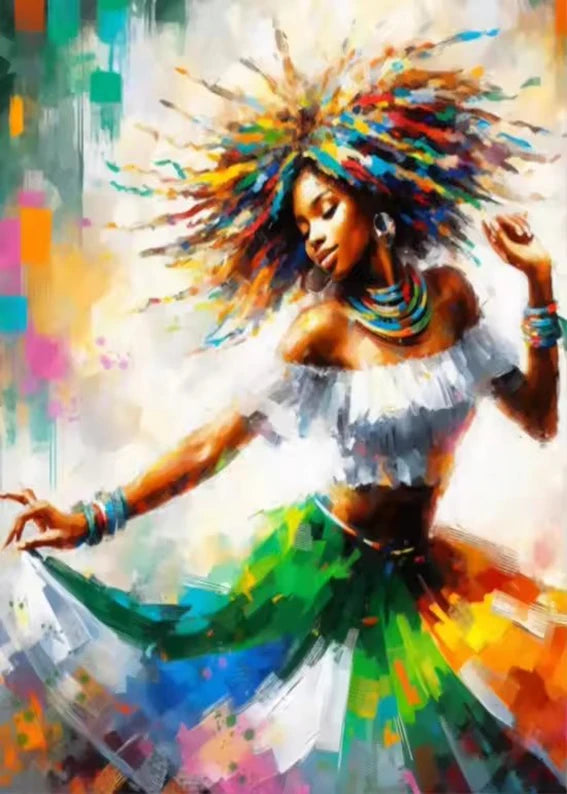 Black Woman Fashion Art Canvas Print | Colorful Pop Wall Decor | FBA Vibes