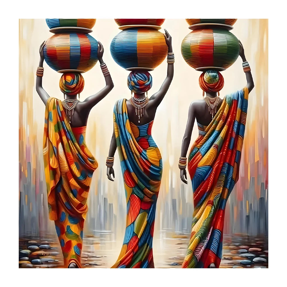 African Women Diamond Painting Kit | Full Drill DIY Art | FBA Vibes