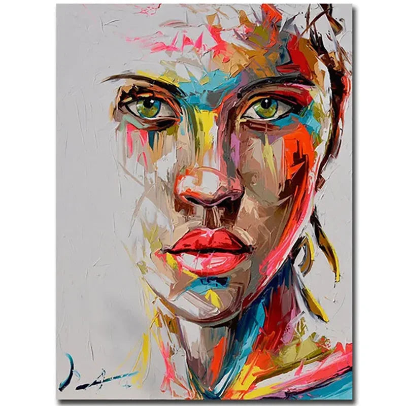 Abstract African Woman Canvas Print | Modern Girl Wall Art for Living Room