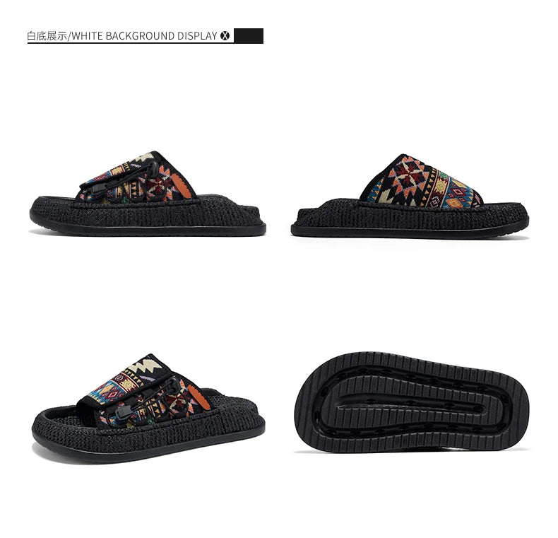 FBA Men's Thick Sole Beach Flip Flops | Outdoor Leisure Slippers