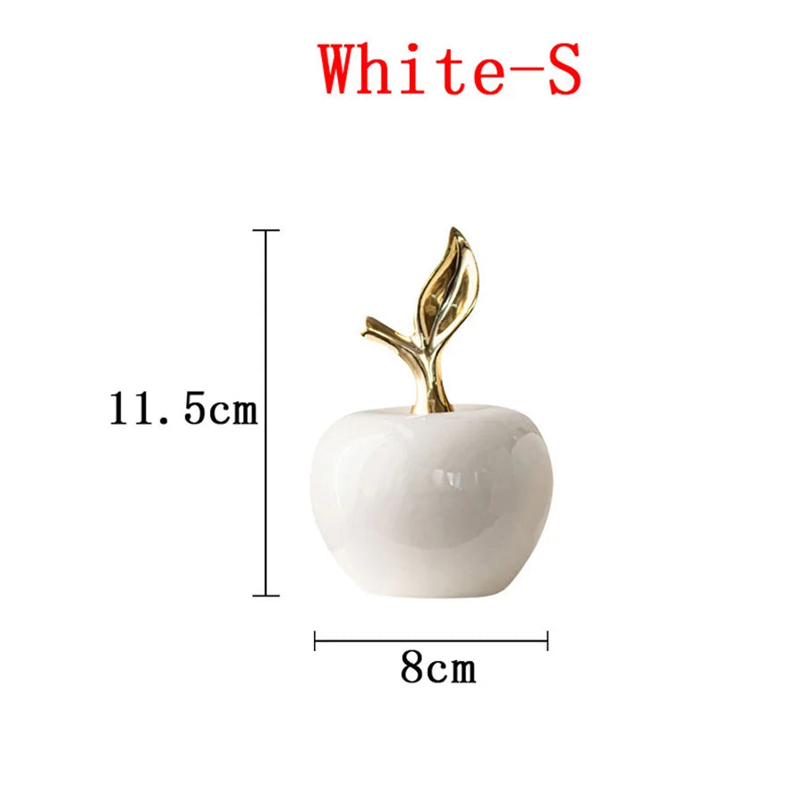 European Style Ceramic Fruit Ornament | Cute Desk Sculpture for Home & Office Decor
