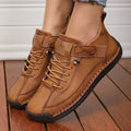Women's Retro British-Style Lace-Up Ankle Boot — Waterproof Microfiber