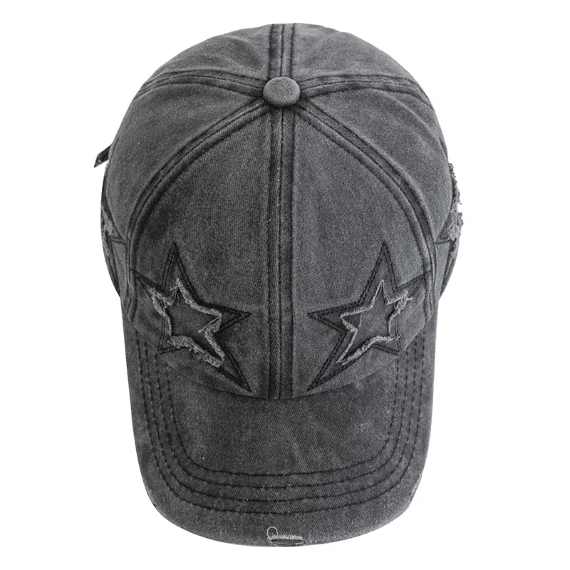 Women's Five Pointed Star Washed Baseball Cap | FBA Vibes