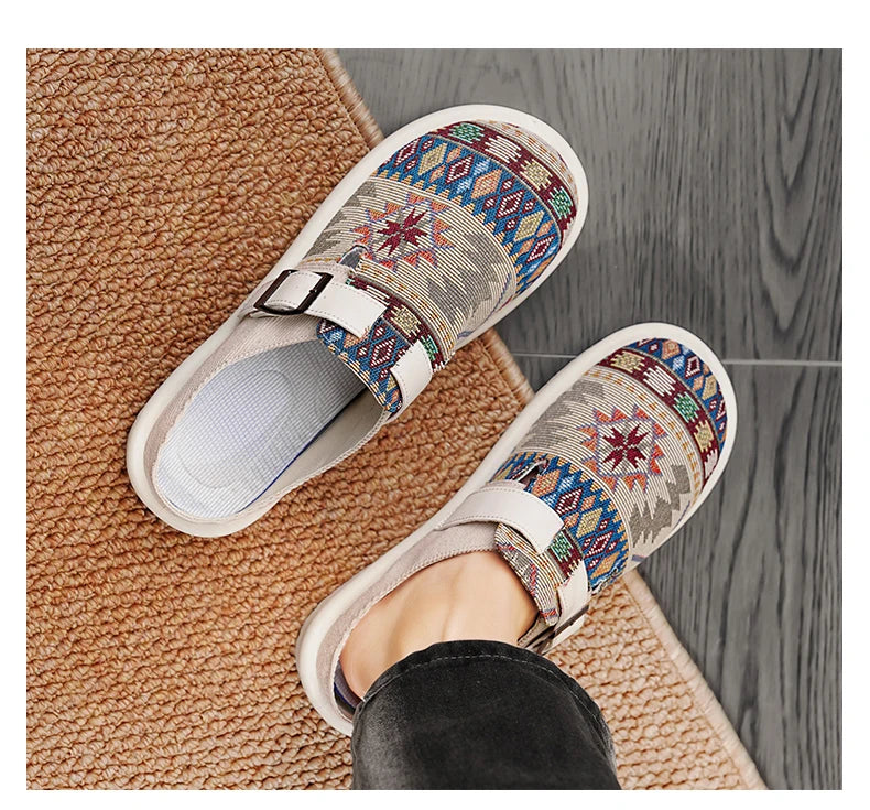 FBA Men's Canvas Half Slipper Party Sandals | Anti-Slip Casual Shoes