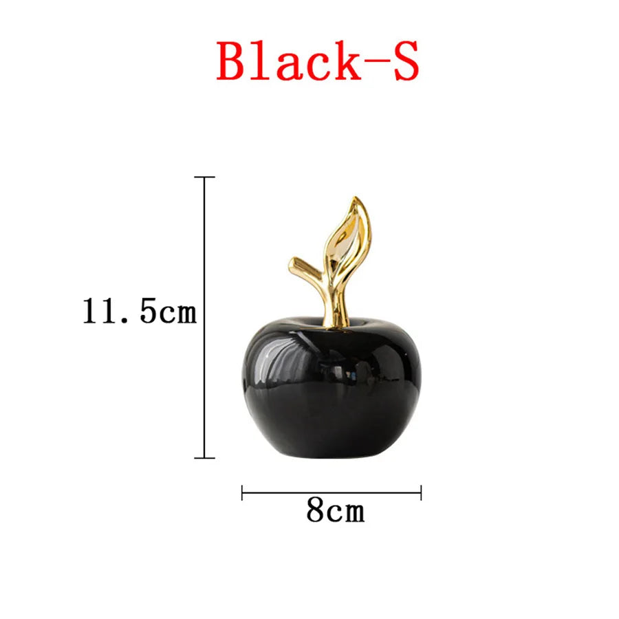 European Style Ceramic Fruit Ornament | Cute Desk Sculpture for Home & Office Decor