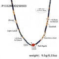 FBA Women's Ethnic Natural Stone Necklace | Stainless Steel Luxury Jewelry