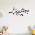 Black Cherry Blossom Metal Wall Art | Modern Iron Wall Decor for Living Room