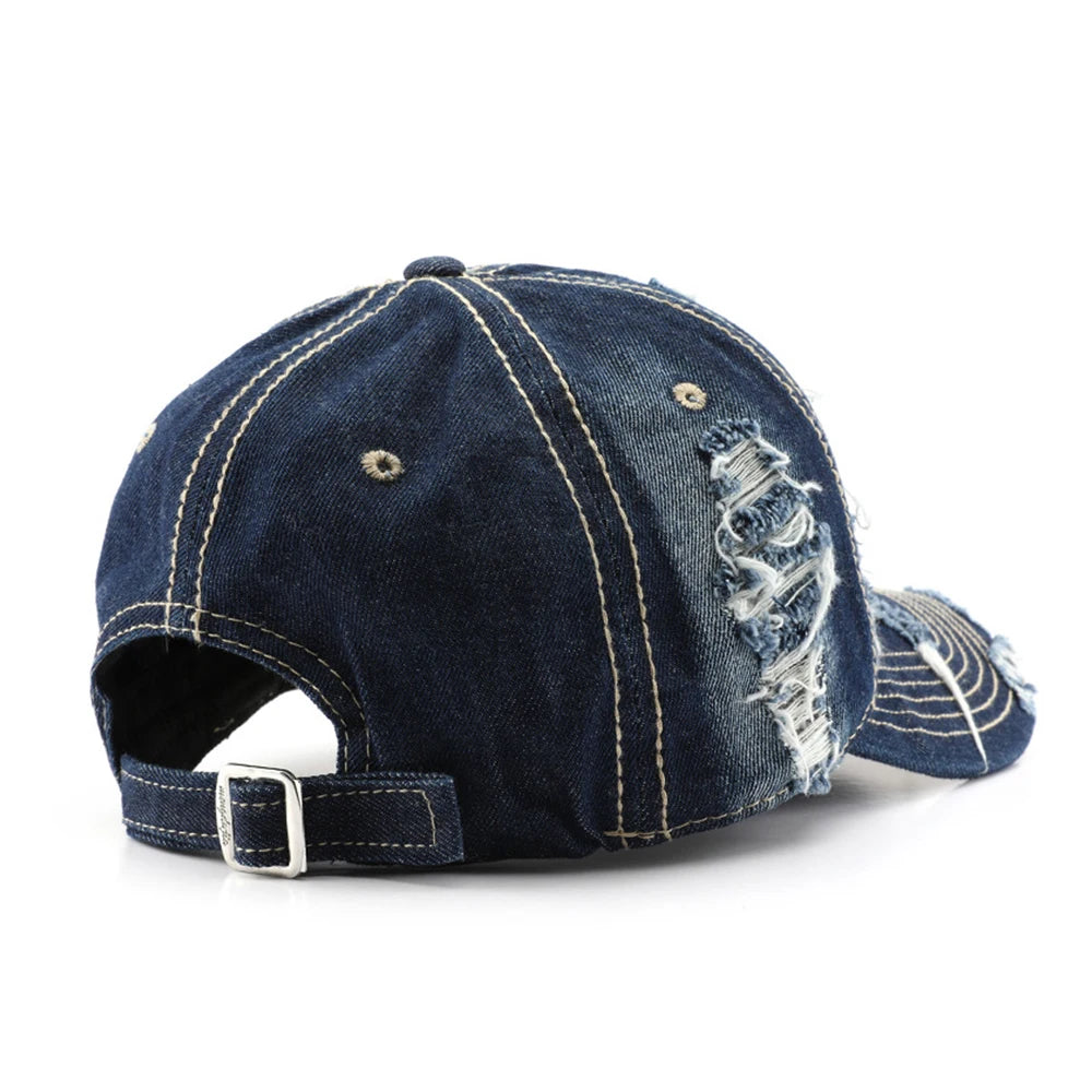 Vintage Washed Denim Baseball Cap | FBA Vibes
